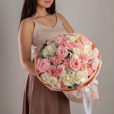 Букет из пионовидных роз "Нежность" - фото 1