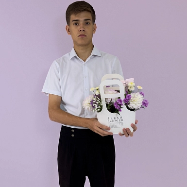 Композиция с георгинами "Азбука" - фото 2