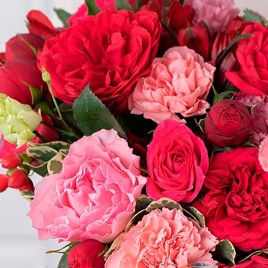 Композиция из пионовидных роз "Вечная любовь" - фото 6