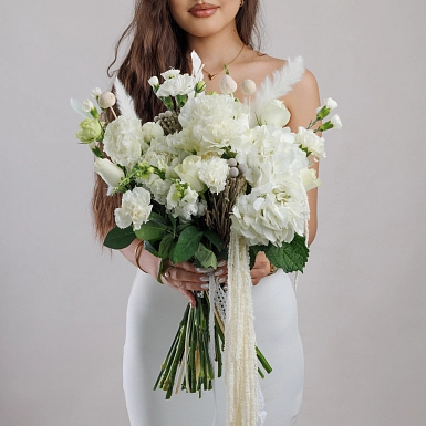 Букет невесты "Белое счастье" - фото 3