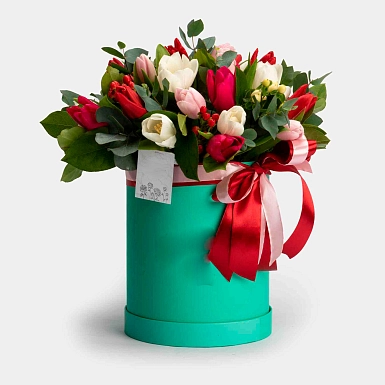 Композиция из тюльпанов "Вихрь" S - фото 6