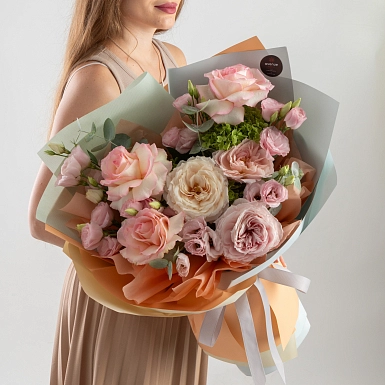Букет из пионовидных роз "Alexandra" - фото 1