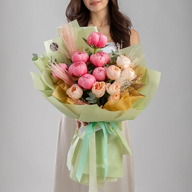 Букет с пионами "Lollipop" - фото 2