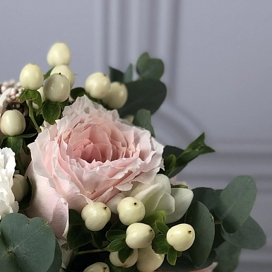 Букет невесты из пионовидных роз "Мирабель" - фото 3