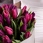 Букет из тюльпанов "Фиолетовый микс" S - фото 6