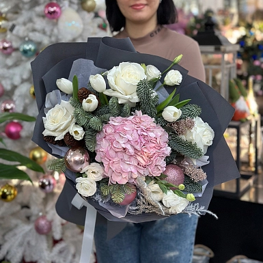 Зимний букет "Пожелание счастья" - фото 5