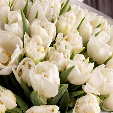 35 пионовидных белых тюльпанов - фото 5
