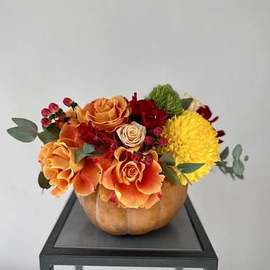 Композиция в тыкве "Маскарад" - фото 1