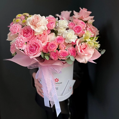 Композиция с кустовыми розами "Доминика" - фото 2