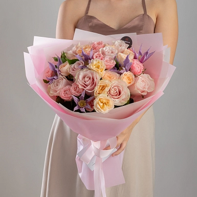 Букет с клематисом "Лютик" - фото 2