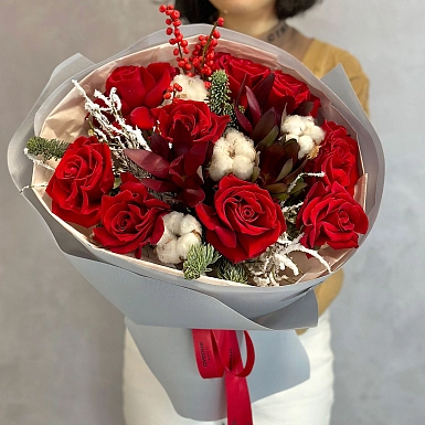 Зимний букет "Зимнее мерцание" - фото 2