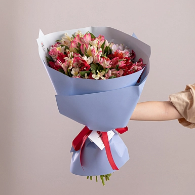 Букет из 25 альстромерий - фото 3