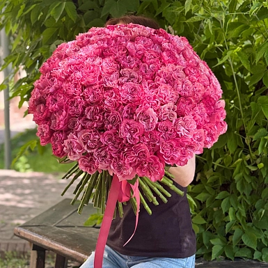 Букет из 101 пионовидной розы Country Blues - фото 2