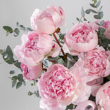 Композиция из пионов "Клубника со сливками" - фото 6