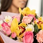 Букет из роз и орхидей "Сладкая вата" - фото 5