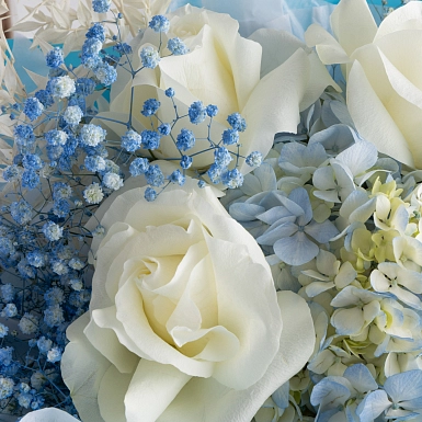 Букет с гортензией "Чистое небо" - фото 3