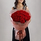 Букет из 25 красных роз 70 см "Тянь-Шань" S  - фото 1
