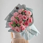 Букет из 15 пионовидных роз "Pink O'hara" с оформлением - фото 3