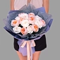 Букет из микс пионовидных роз "София" S - фото 1