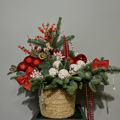 Новогодняя композиция "Snow heart" - фото 1