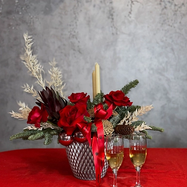 Новогодняя композиция "Искра" - фото 1