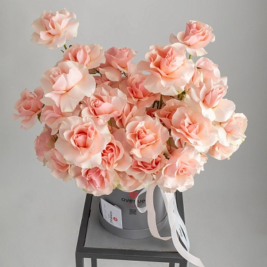 Коробка из 51 Голландской розовой розы - фото 4