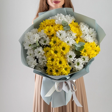 Букет из хризантем "Хорошее настроение" - фото 2