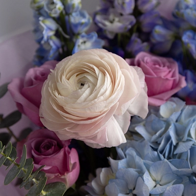 Букет из гортензии "Мальвина" фото