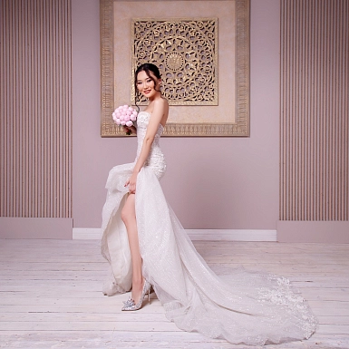 Букет невесты из пионов "Элоди" - фото 2