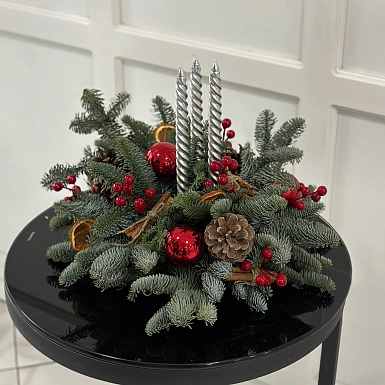 Новогодняя композиция "Обнимая зиму" - фото 3