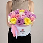 35 микс Голландских роз в белой коробке - фото 3