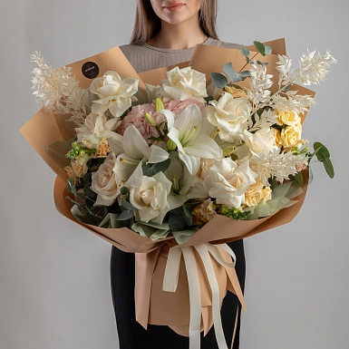 Букет из лилий "Белый танец" - фото 3