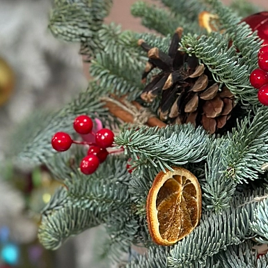 Новогодняя композиция "Обнимая зиму" - фото 6