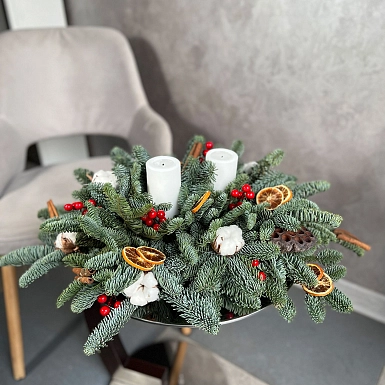 Новогодняя композиция "Снежная вьюга" - фото 5