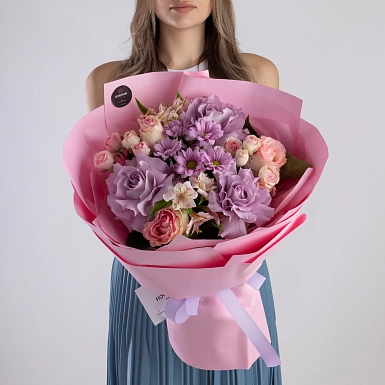 Букет с розами “Сияние рассвета” - фото 2