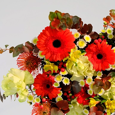 Ящик с герберами "Акварель" - фото 5